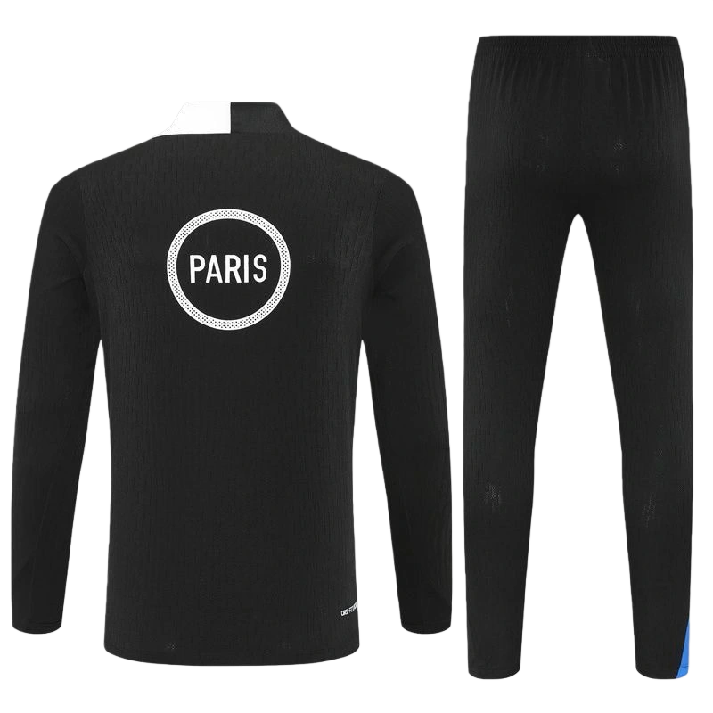 25-26 PSG Training Kit (Sweatshirt+Pants) Black - Image 5