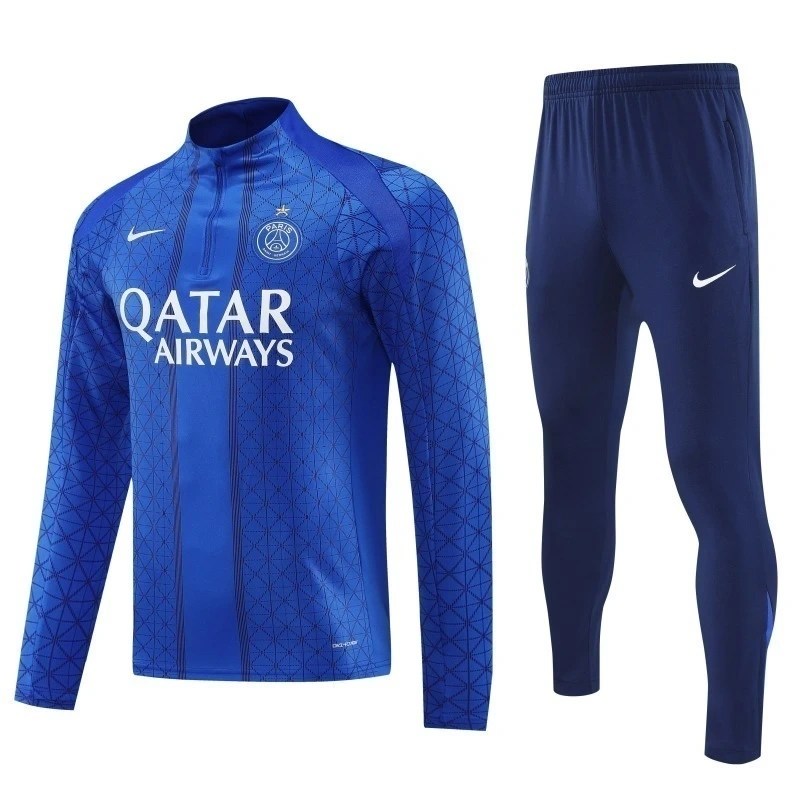 25-26 PSG Training Kit (Sweatshirt+Pants) Blue - Image 4