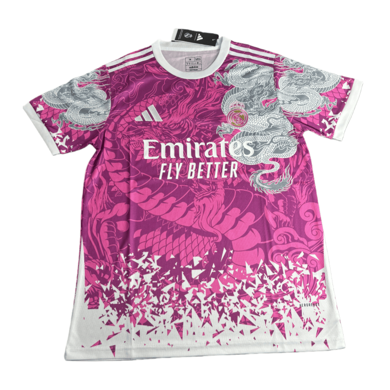 25-26 Real Madrid Pink Dragon Edition Football Shirt Fan Special - Image 4