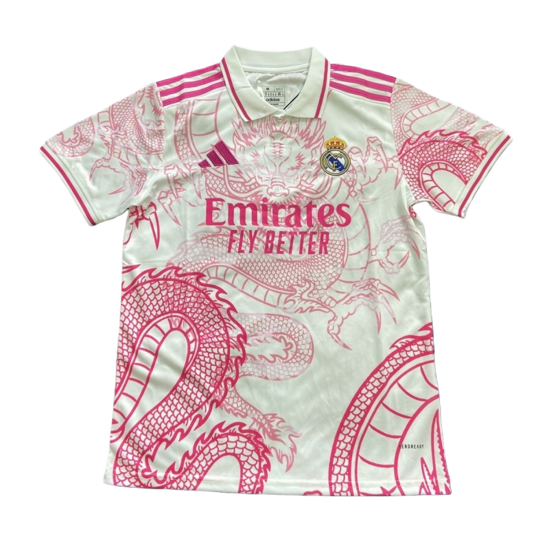 25-26 Real Madrid Pink Dragon Special Edition Football Shirt Fan version - Image 4