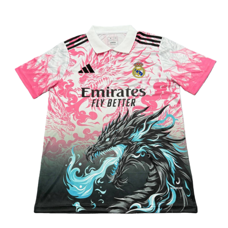 25-26 Real Madrid Pink Dragon Special Edition Football Shirt Fan version - Image 4