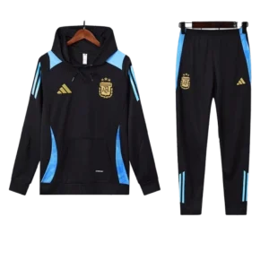 Argentina Nation 2024-25 Hooded Black Training Tracksuit Kits