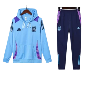 Argentina Nation 2024-25 Hooded Blue Training Tracksuit Kit