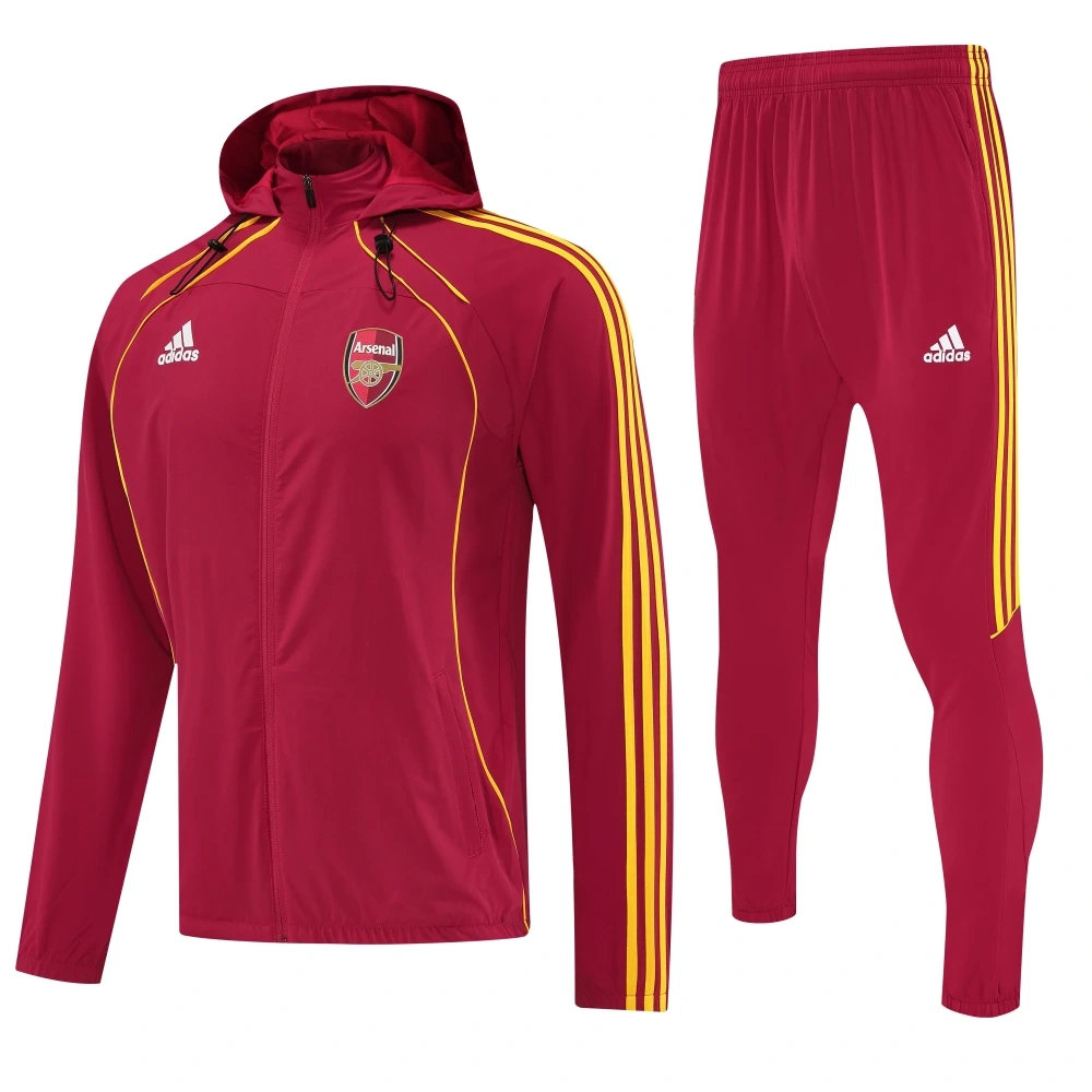 Arsenal UPB Hoodie Training Kit (jacket+Pants) Red 2025-26 - Image 4