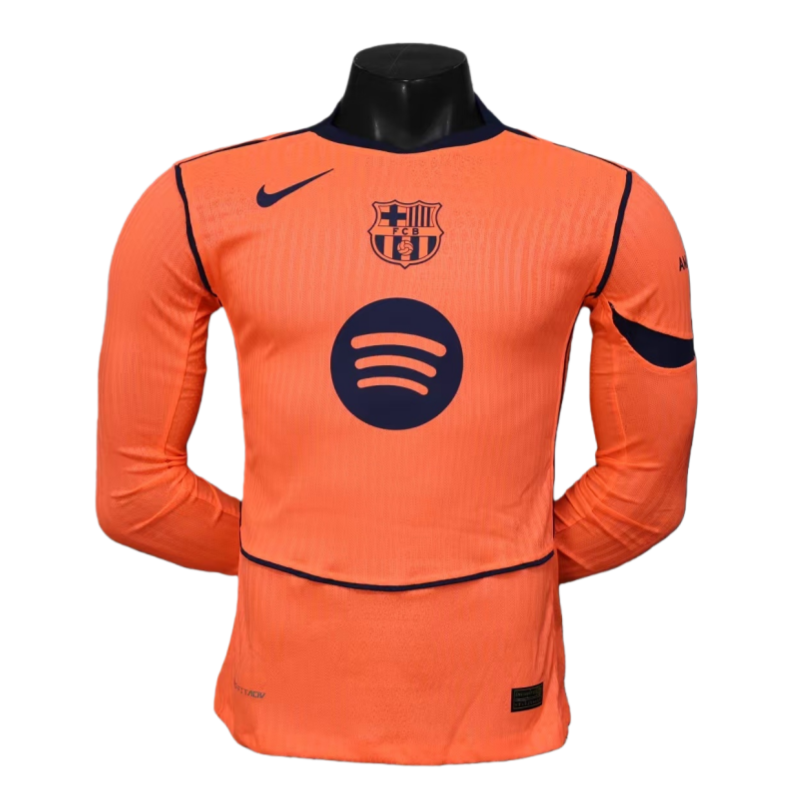 Barcelona Third Away Long Sleeve Football Shirt 2025-26 Player Edition - Image 4