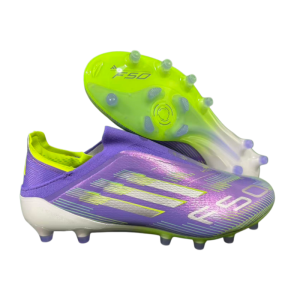 F50 shoelace free fully knitted waterproof AG Football Shoes