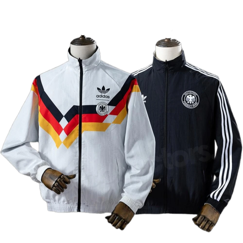 Germany Retro Reversible Double-Sides Windbreaker Jacket White&Black 1990 - Image 4
