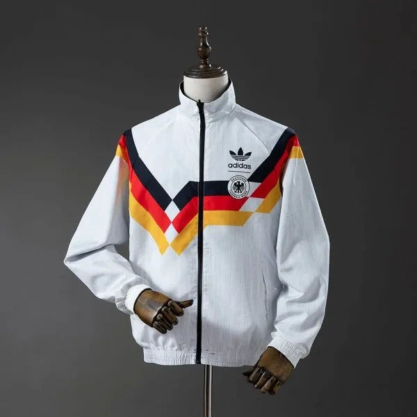 Germany Retro Reversible Double-Sides Windbreaker Jacket White&Black 1990 - Image 5