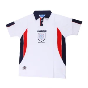 1998 World Cup England Home White Retro Jersey
