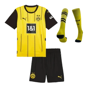 Kids Borussia Dortmund Custom Home Full Soccer Kits 2024-25
