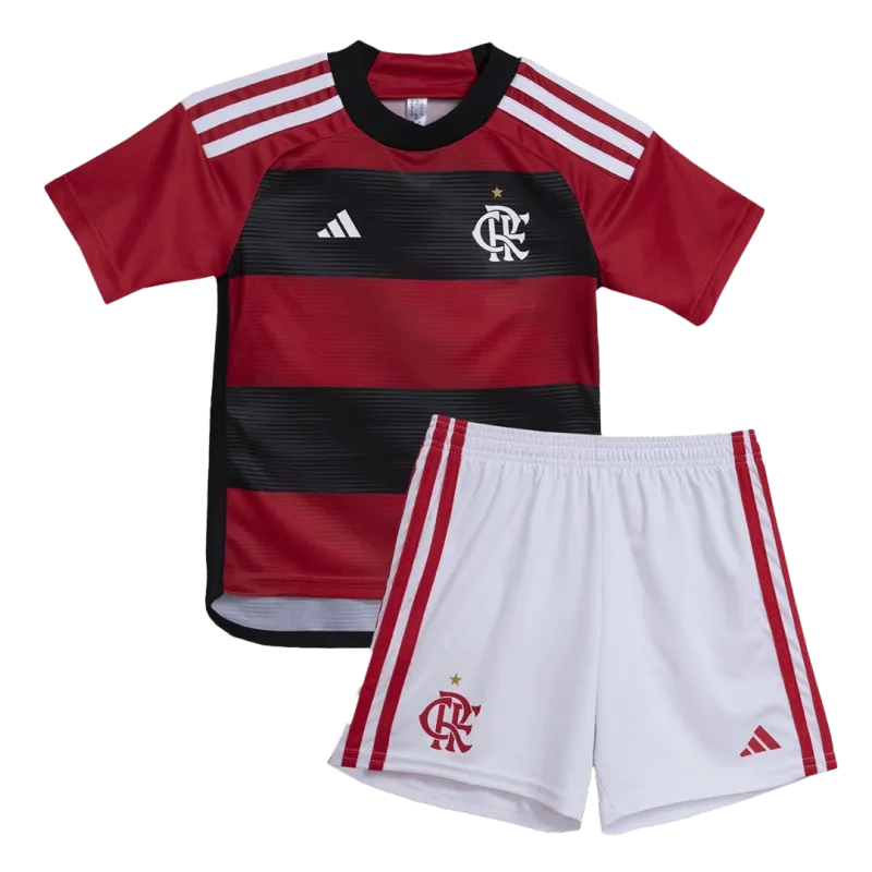 Kids CR Flamengo 2023/24 Home Jersey Kit Replica - Image 4
