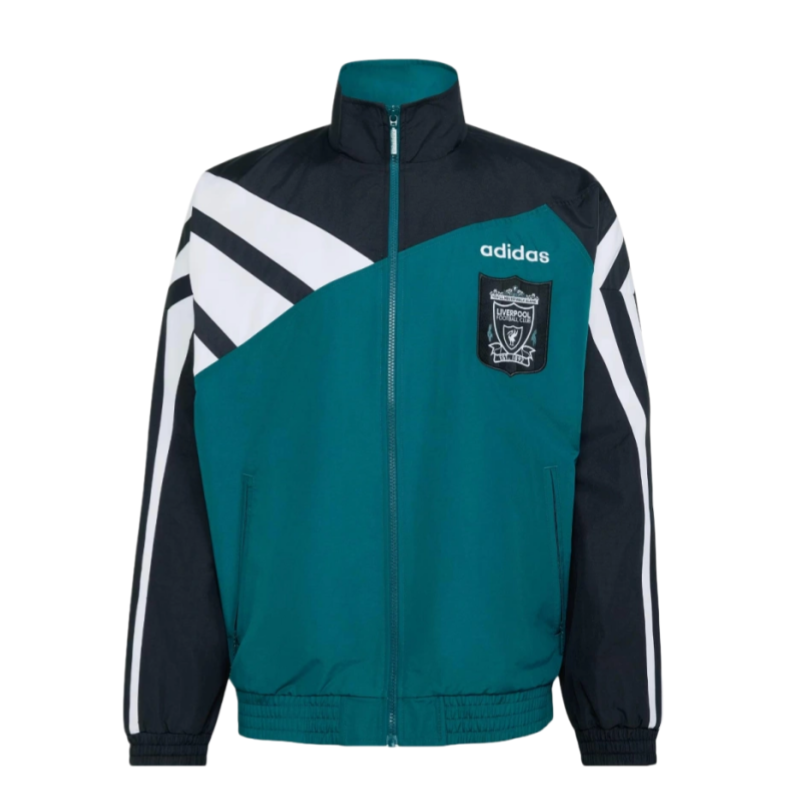 Liverpool 1995/96 Retro Style Training Windbreaker Jacket Green Fan Version
