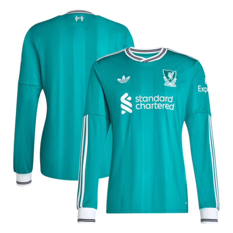 Liverpool Long Sleeve Third away green football jersey 2025-26 Fan version - Image 5