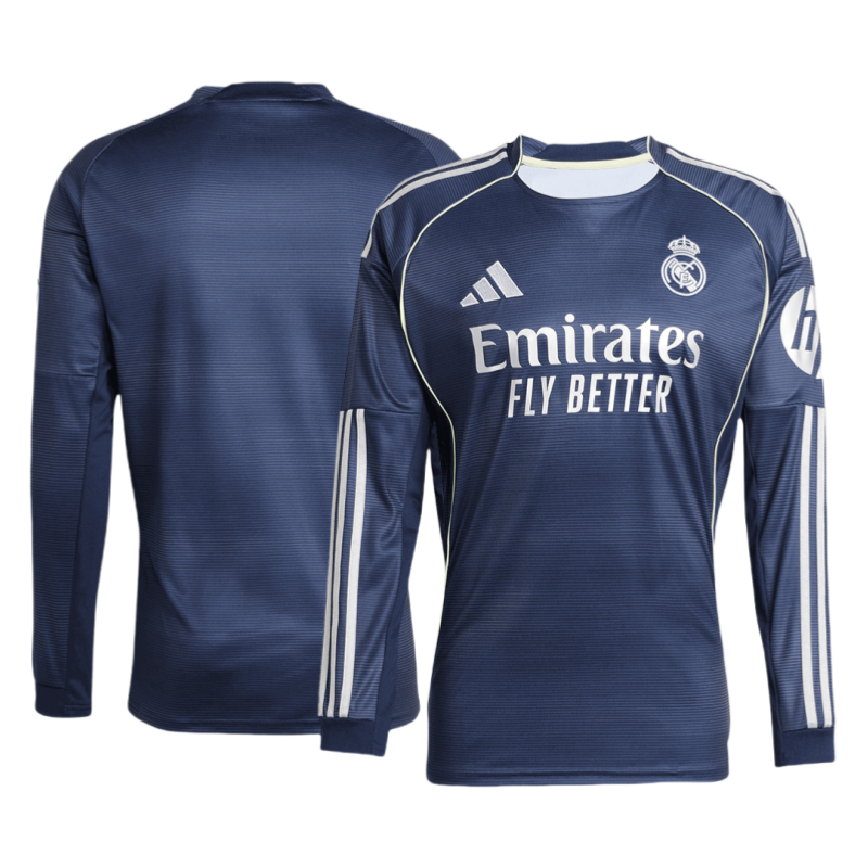 Real Madrid Long Sleeve Jersey Away Football Shirt 2025-26 Fan version - Image 4