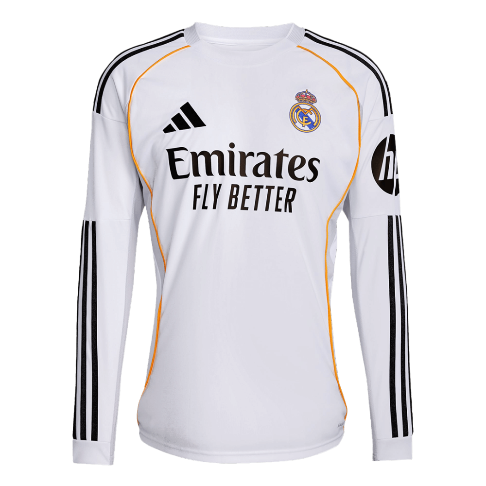 Real Madrid Long Sleeve Jersey Home Football Shirt 2025-26 Fan version - Image 5