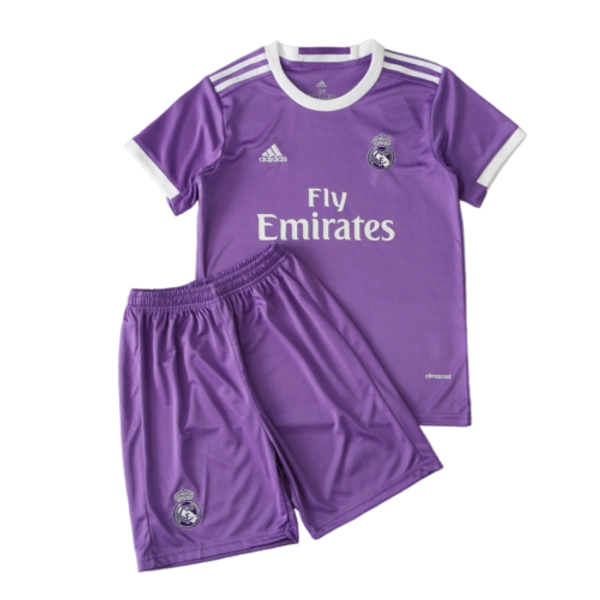 Real Madrid16-17 Away Retro Kids Kits Children Sets Football Jersey - Image 4