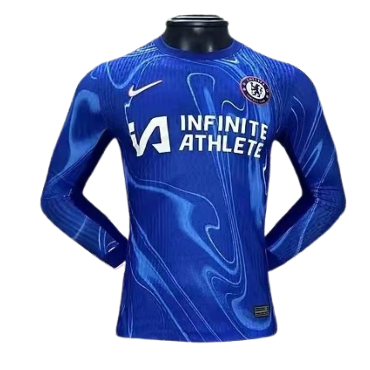 2024-25 Chelsea Club Home Player Version Long Sleeve Football Shirt - Image 4