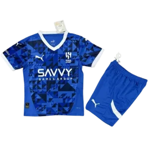2024-25 Kids Al Hilal SFC Home Jersey(Shirt+Shorts)