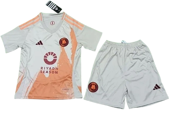 2024-25 Kids Serie A Roma Club Away Jersey Kit - Image 4