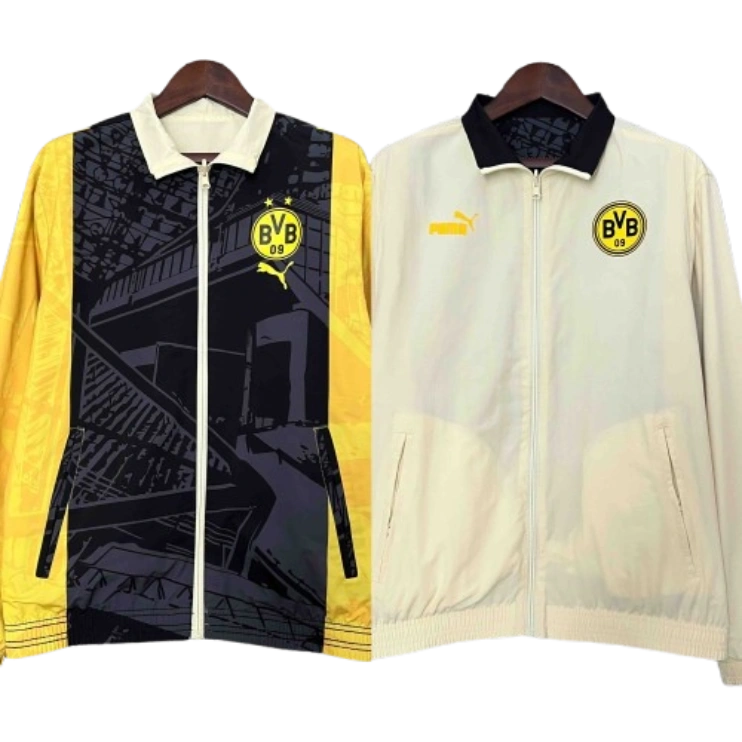 2024 Dortmund Trench Coat Reversible Windbreaker Double-Sides Jacket Sport - Image 4