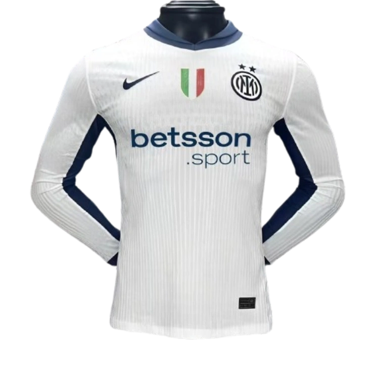 24-25 Inter Milan Away Long Sleeve Kit Player Version Shirt Soccer Jersey - Image 4