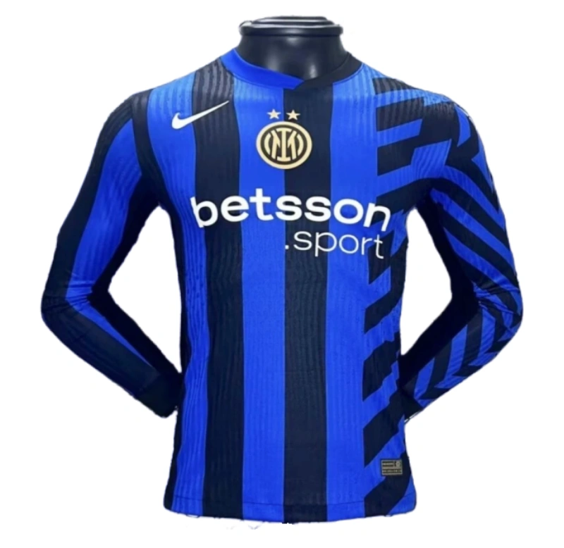 24-25 Inter Milan Home Long Sleeve Kit Player Version Shirt Soccer Jersey - Image 4