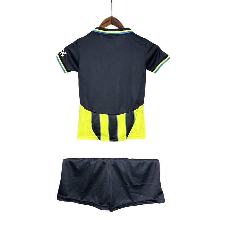 24-25 Manchester City Away Kids Kit Jersey+Shorts - Image 5
