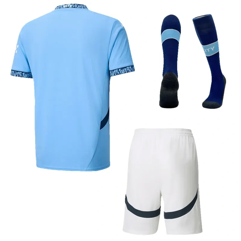 24-25 Manchester City Home Whole Kit Jersey+Shorts+Socks - Image 5