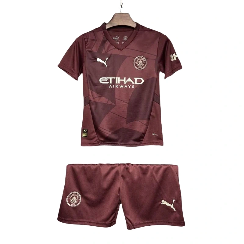 24-25 Manchester City Third Away Kids Kit Jersey+Shorts - Image 4