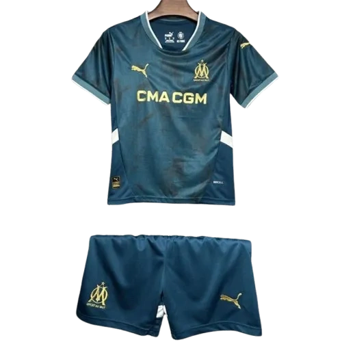 24-25 Marseilles Away Soccer Kids Kit Jersey+Shorts - Image 4