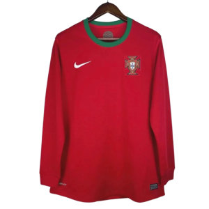 2012 Portugal Retro Home Long Sleeve Soccer Jersey