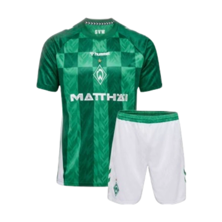 24-25 Werder Bremen Home Kids Kit Soccer Jerseys - Image 4