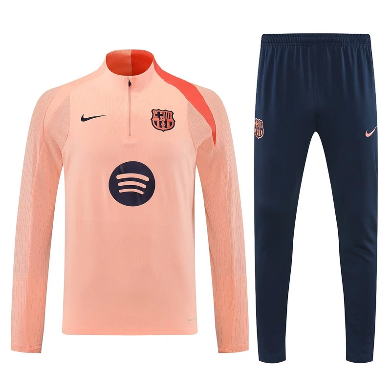 25-26 Barcelona Orange Training Kits Long Football Track suits - Image 4