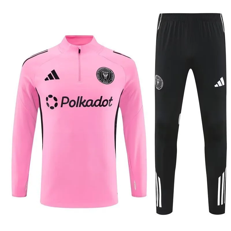 25-26 Inter Miami Pink Training Kits Long Football Tracksuits - Image 4