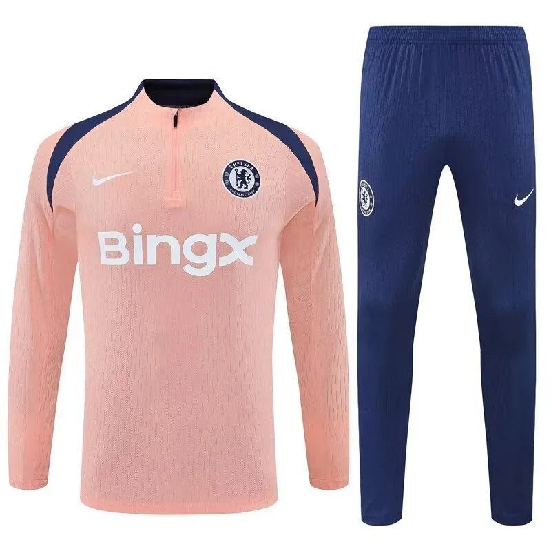 Chelsea Authentic Training Kit (Sweatshirt+Pants) Orange 2025-26-Player Version - Image 4