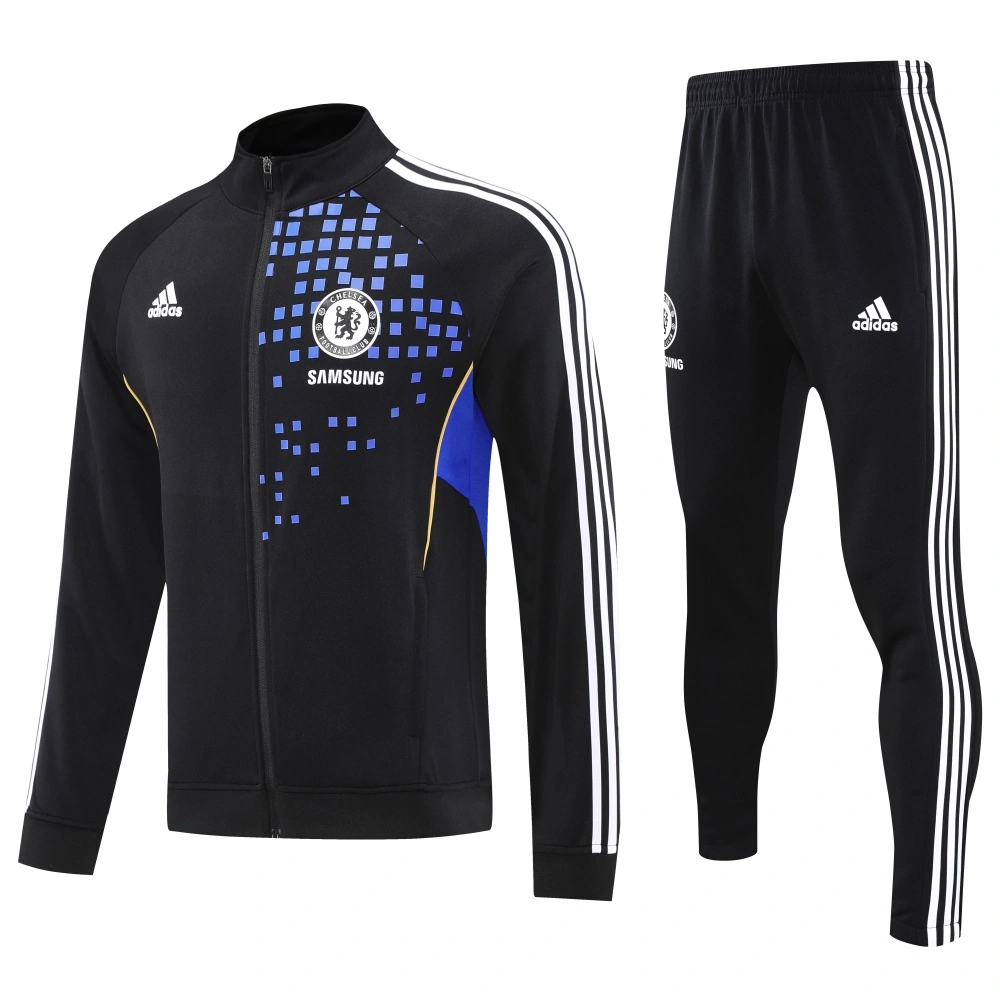 Chelsea Retro Training Kit (jacket+Pants) Black 2025-26 - Image 4