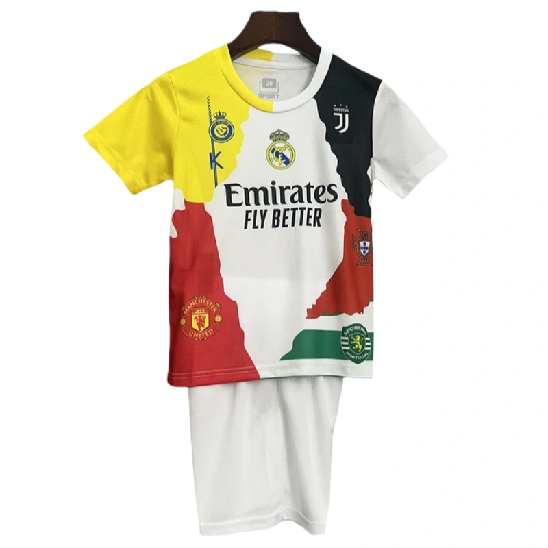 Cristiano Ronaldo Commemorative Edition Kids Kits Jersey+Shorts - Image 5