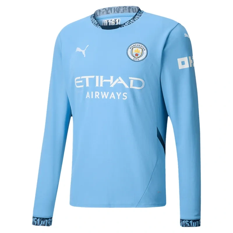 24-25 Manchester City Home Long Sleeve Jersey - Image 4
