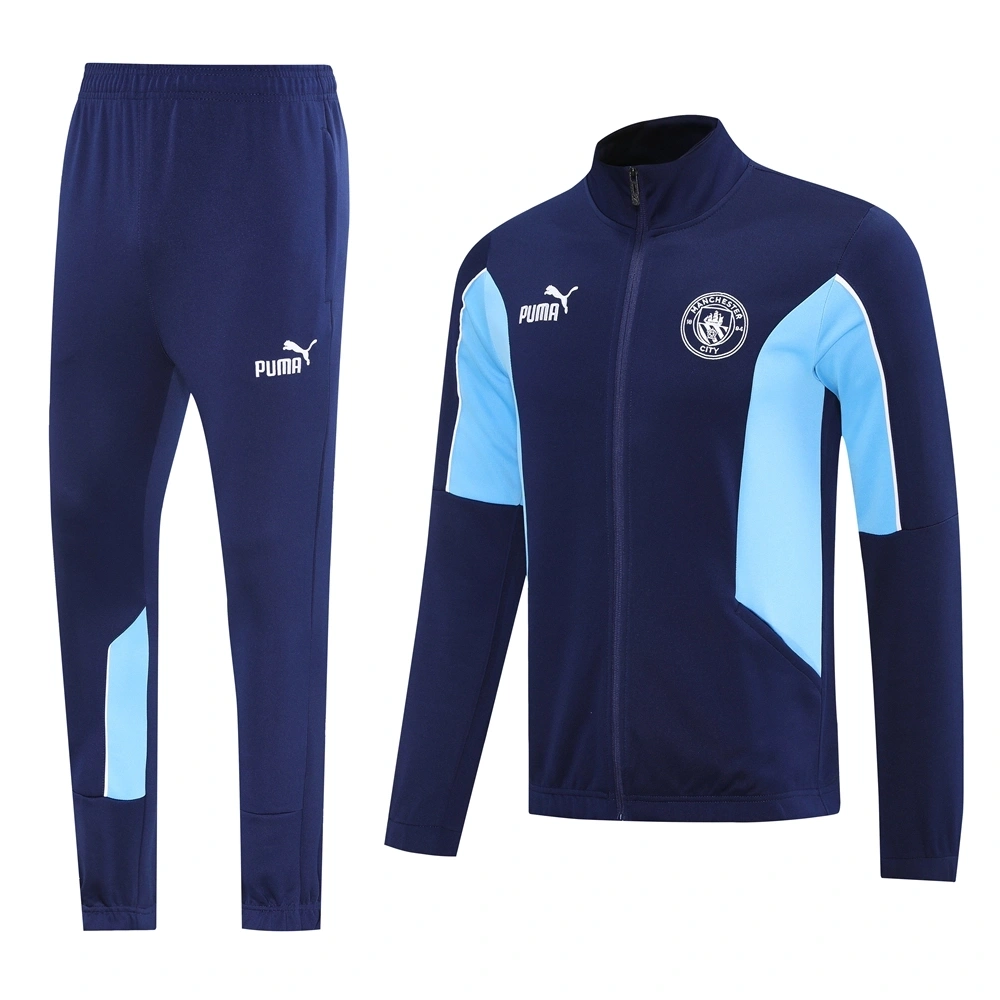 Manchester City Training Kit (jacket+Pants) Royal blue 2025-26 - Image 4