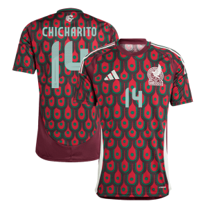 Mexico CHICHARITO #14 Copa América Soccer Jersey Home Custom Shirt 2024