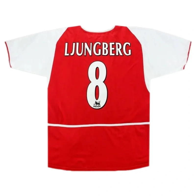 02-04 Arsenal LJUNGBERG #8 Retro Jersey Home - Image 4