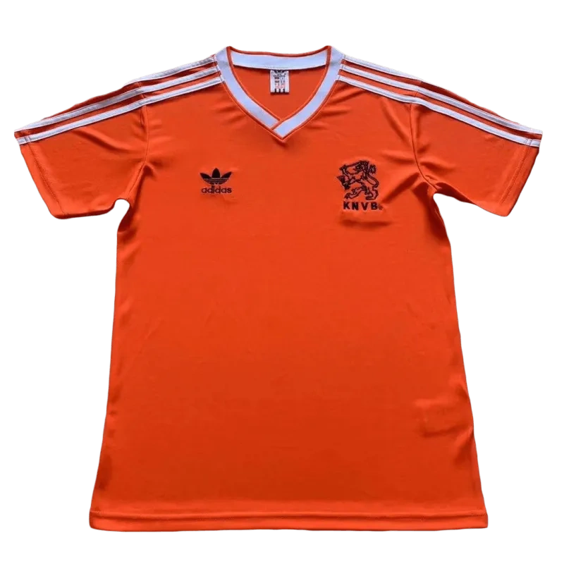 Netherlands Retro Jersey Home 1986 - Image 4