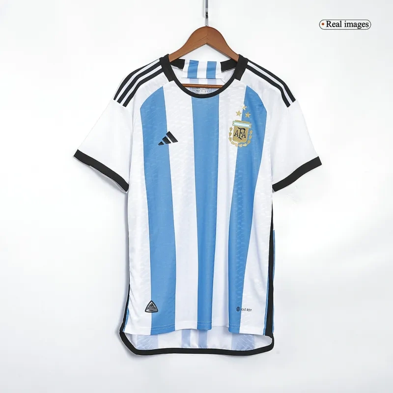 2022 Argentina World Cup Champion Edition 3 stars Home Jersey Player Version - Image 4