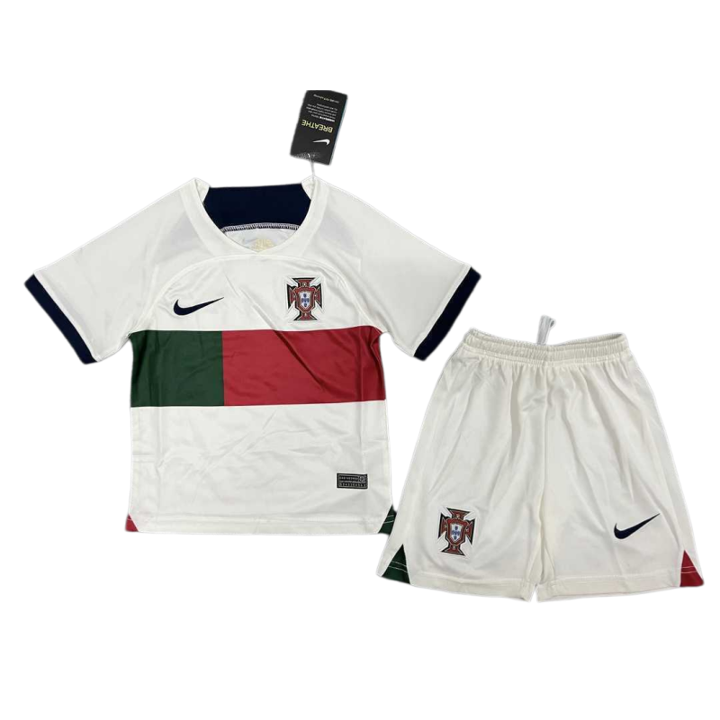 2022 Portugal Away Retro Kids Football jersey Kit - Image 4