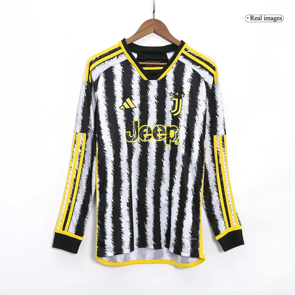 2023-24 Juventus Home Long Sleeve Jersey - Image 5