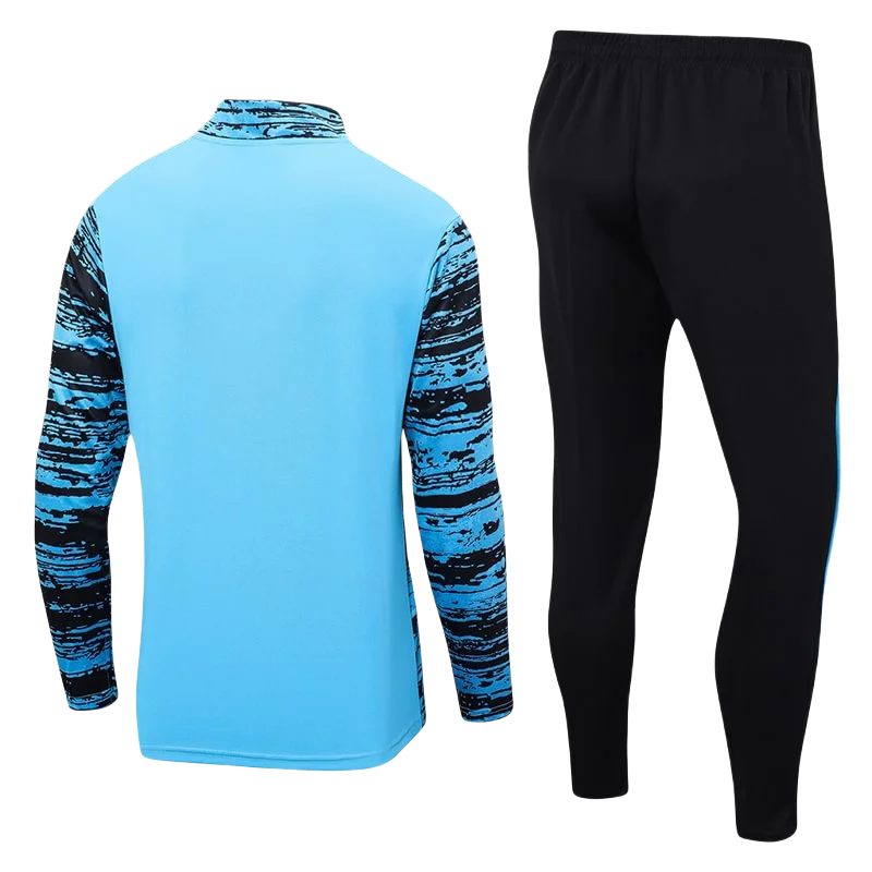 2024/2025 Al-Nassr Half-Pull Training Suit Blue Black Football Shirt - Image 5