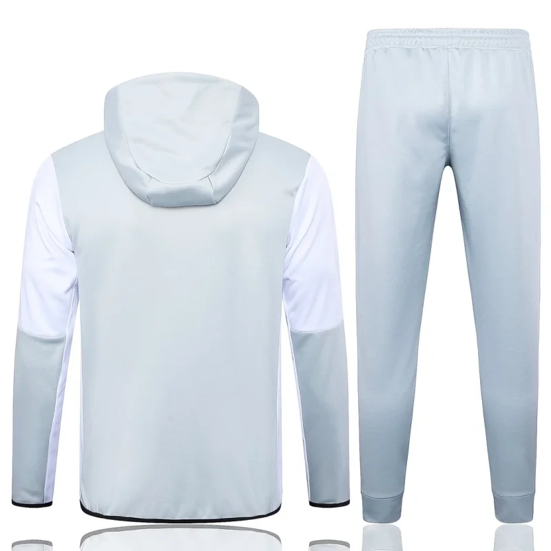 2024/2025 Al-Nassr Long Zipped Jacket Light Grey Football Shirt - Image 5