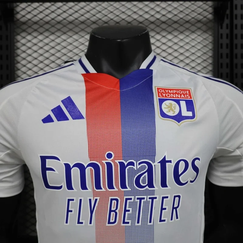 2024/2025 Player Version Lyon Home Football Shirt - Image 5