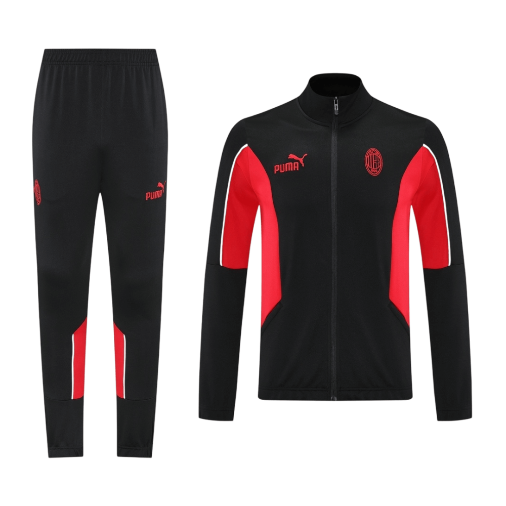 2025-26 AC Milan Black&Red Training Football Long Track suits - Image 4
