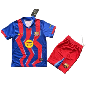 2025-26 Barcelona Fourth Away Soccer Kids Kit jersey+Shorts